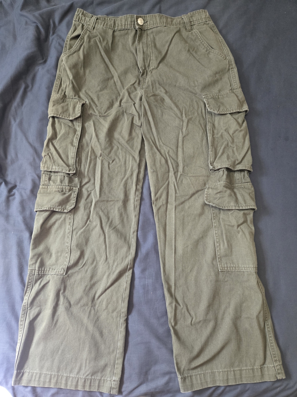 Ardene Olive Green Cargo Pants with Multi-Pocket Utility
